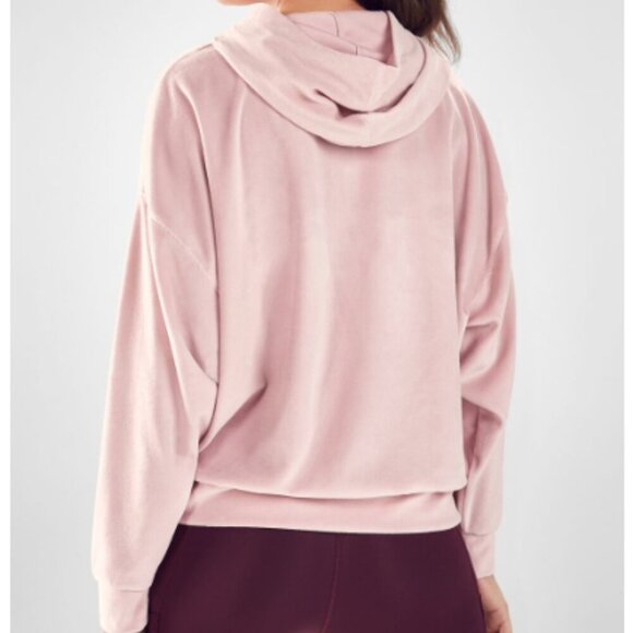 Fabletics Brisa Velour Plush Pullover - Size Small in Light Pink - Picture 7 of 8